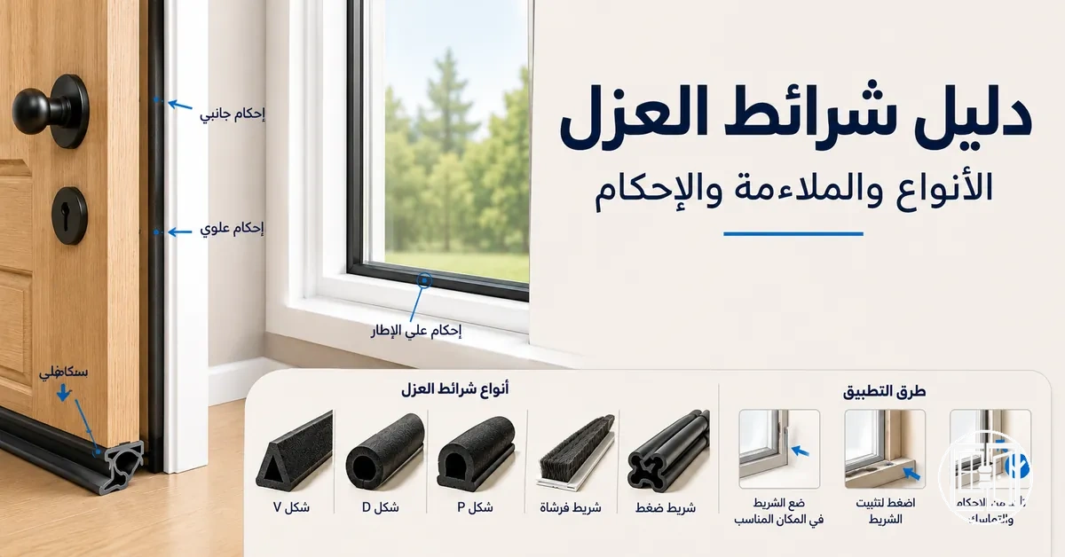نظرة عامة على شرائط عزل النوافذ والأبواب مع الأنواع وأساليب الإحكام الأساسية