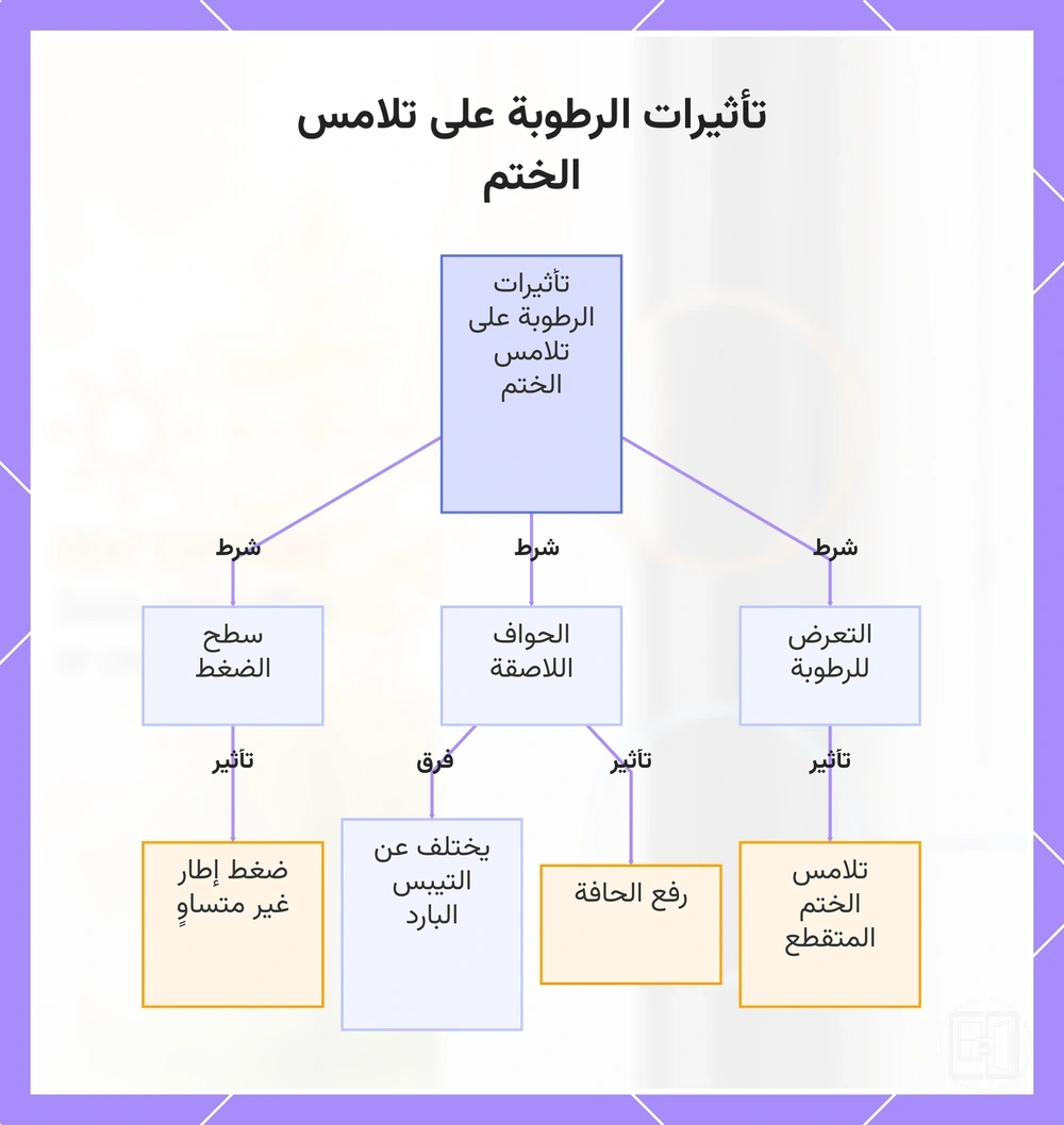 تأثيرات الرطوبة على تلامس الختم