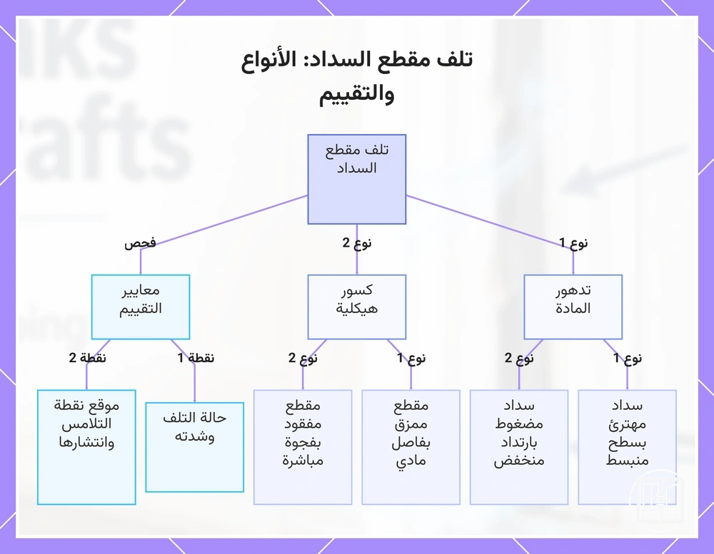 تلف مقطع السداد: الأنواع والتقييم
