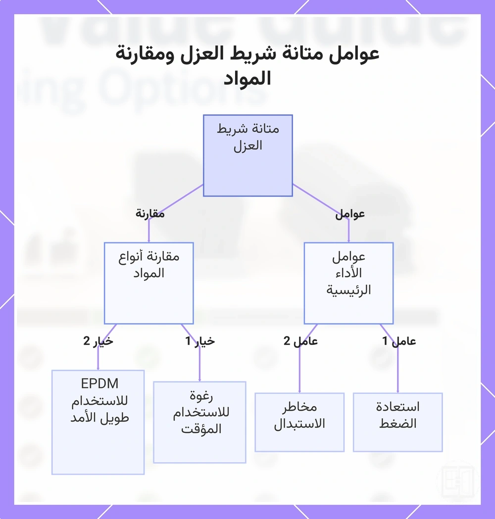 عوامل متانة شريط العزل ومقارنة المواد