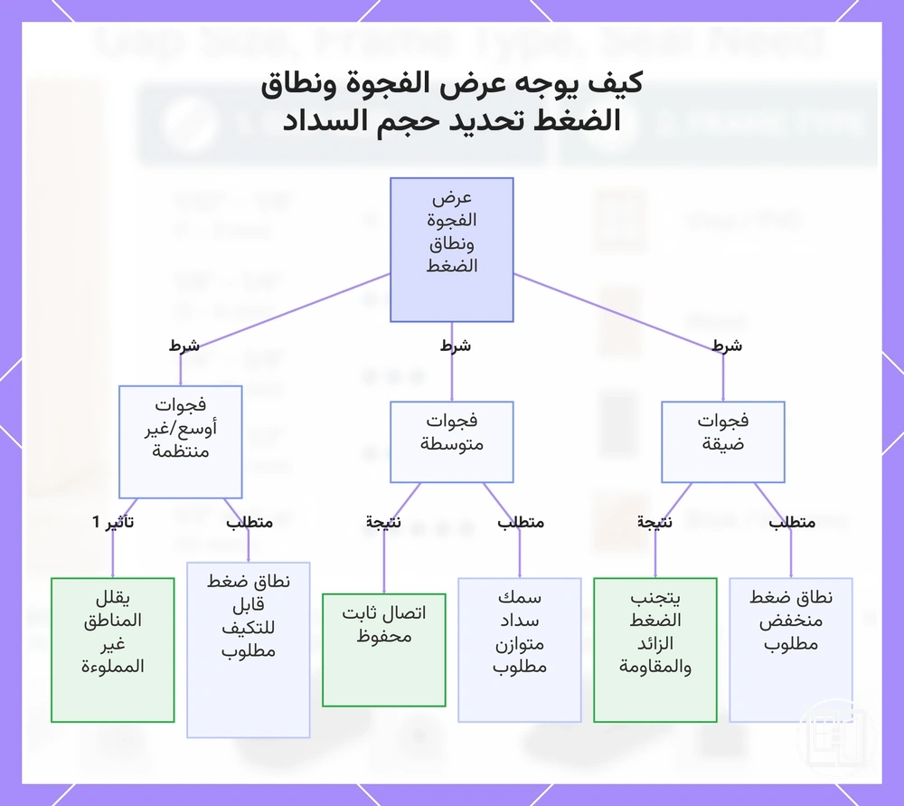 كيف يوجه عرض الفجوة ونطاق الضغط تحديد حجم السداد