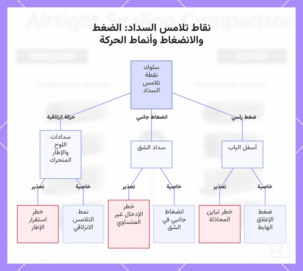 نقاط تلامس السداد: الضغط والانضغاط وأنماط الحركة