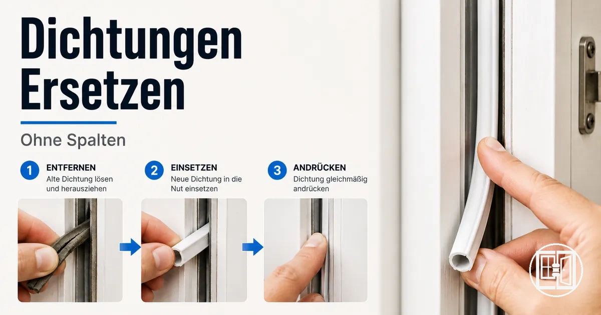 Austausch alter Fenster- und Türdichtungen zur Wiederherstellung der Abdichtung