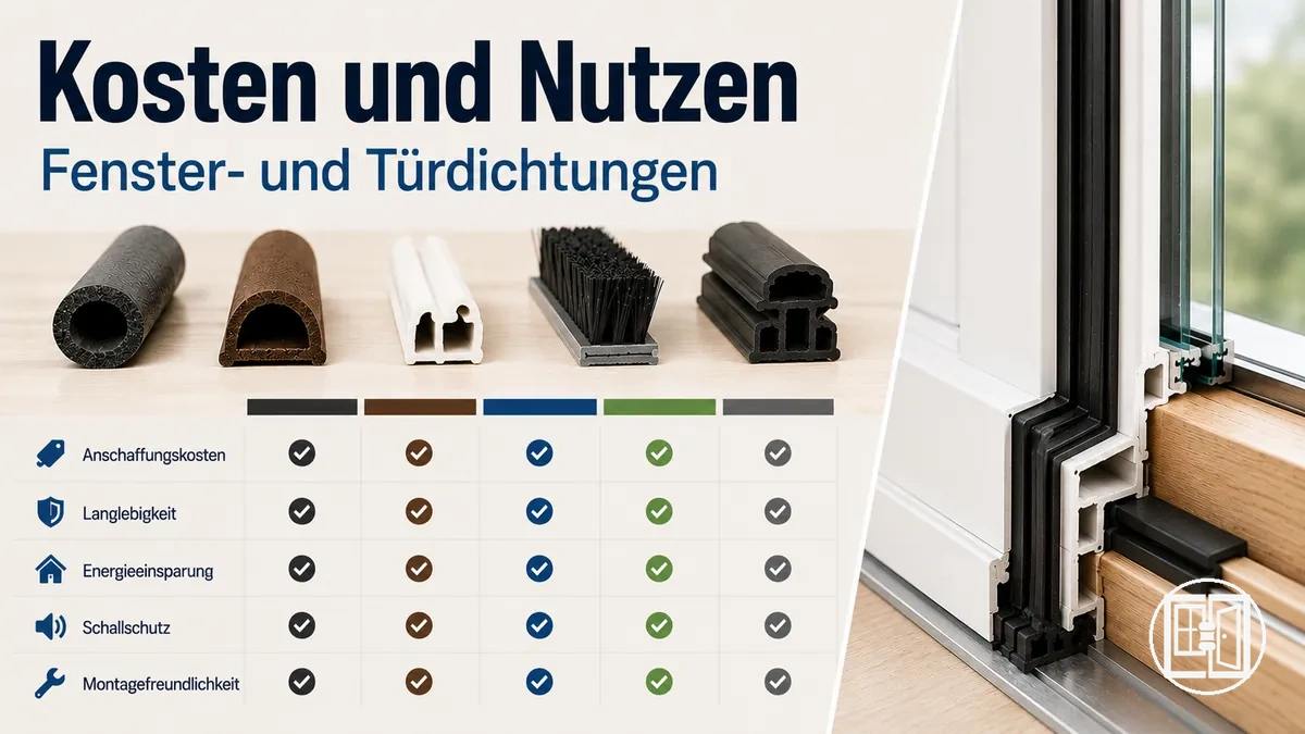 Kosten-Nutzen-Vergleich von Fenster- und Türdichtungen für Wohngebäude
