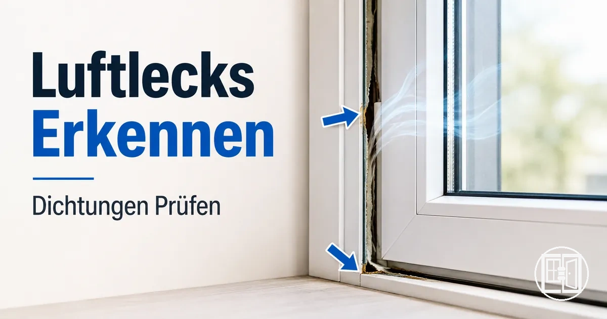 Erkennung von Luftlecks an Fenstern und Türen durch defekte oder fehlende Dichtungen