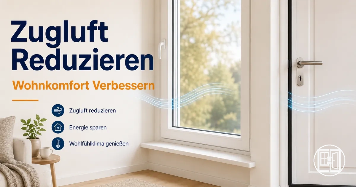 Verbesserter Wohnkomfort durch Reduzierung von Zugluft mit Fenster- und Türdichtungen