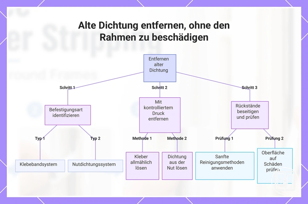 Alte Dichtung entfernen, ohne den Rahmen zu beschädigen