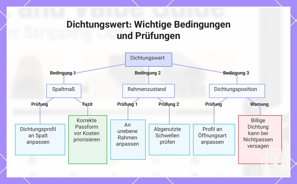 Dichtungswert: Wichtige Bedingungen und Prüfungen