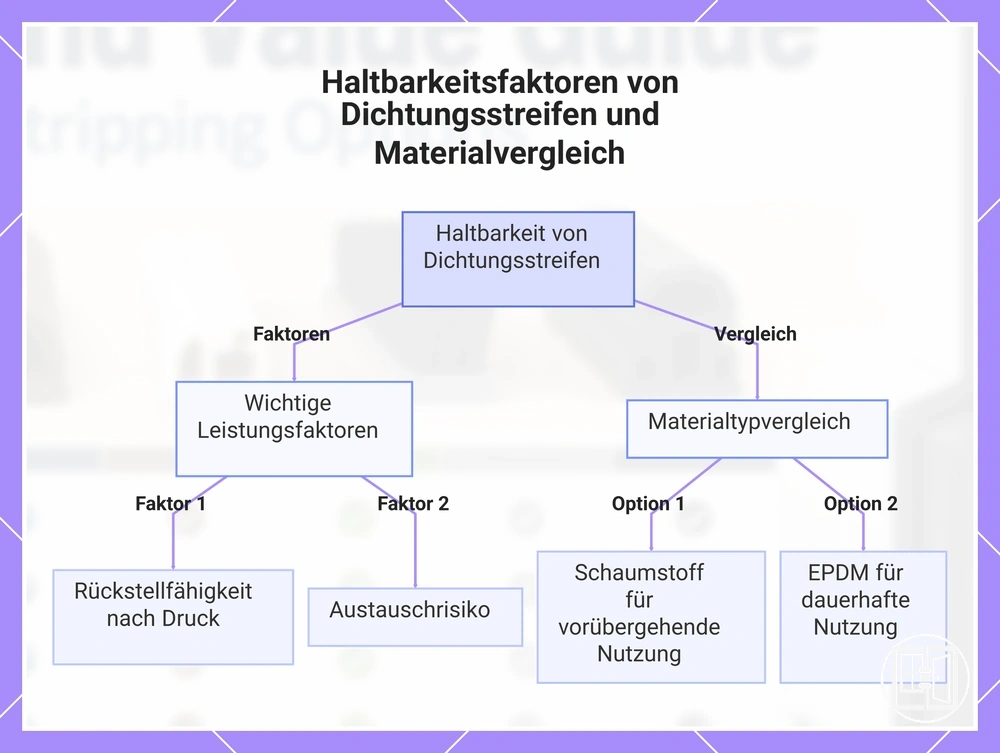 Haltbarkeitsfaktoren von Dichtungsstreifen und Materialvergleich