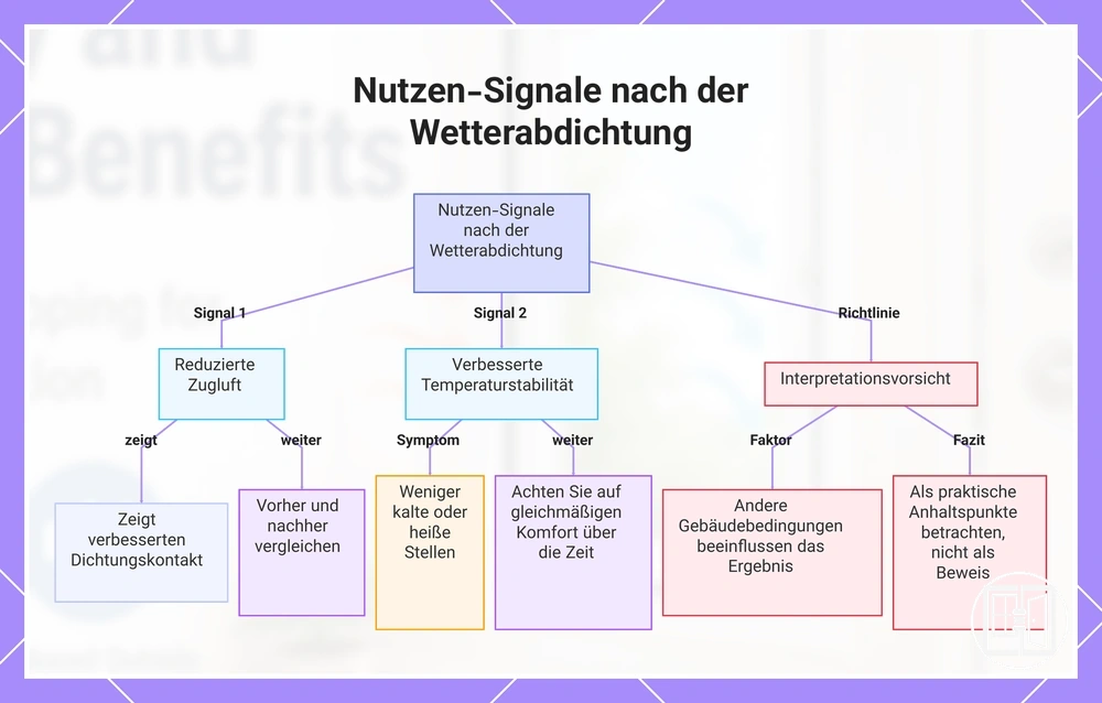 Nutzen-Signale nach der Wetterabdichtung