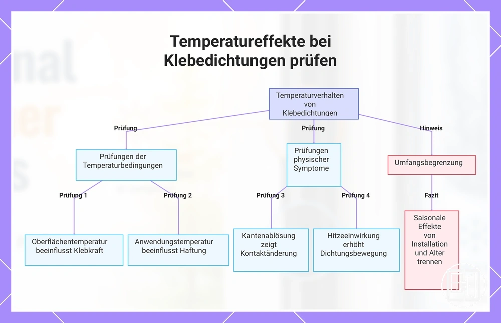 Temperatureffekte bei Klebedichtungen prüfen
