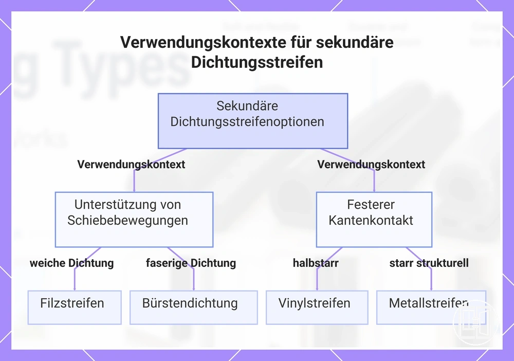 Verwendungskontexte für sekundäre Dichtungsstreifen