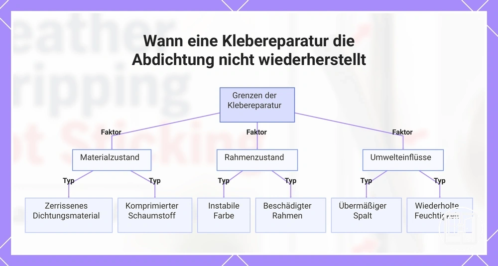 Wann eine Klebereparatur die Abdichtung nicht wiederherstellt
