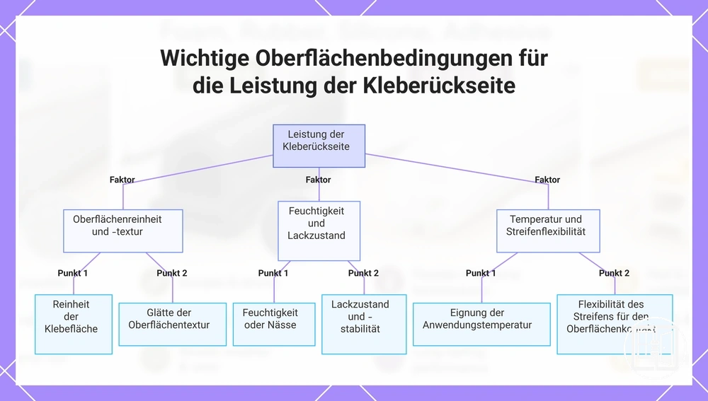 Wichtige Oberflächenbedingungen für die Leistung der Kleberückseite