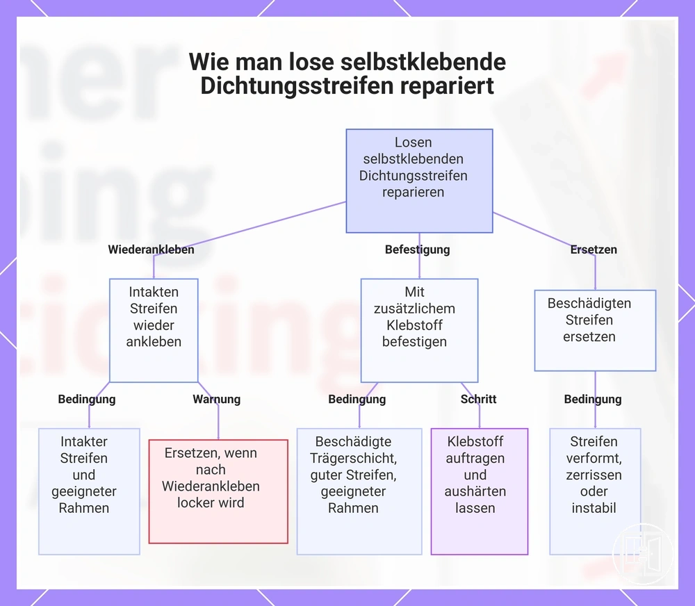 Wie man lose selbstklebende Dichtungsstreifen repariert