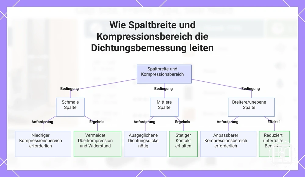 Wie Spaltbreite und Kompressionsbereich die Dichtungsbemessung leiten