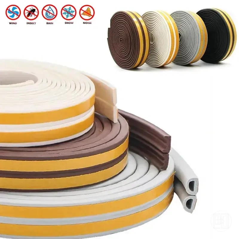 D type foam weather stripping strip for door and window sealing