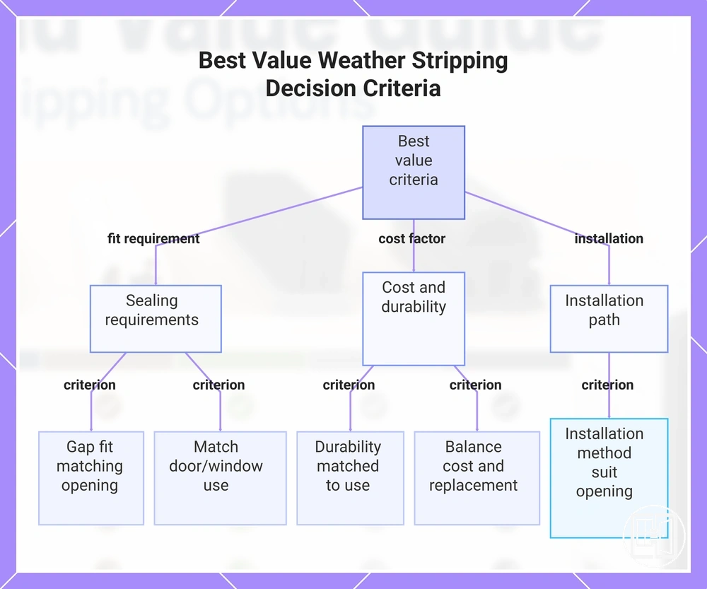 Best Value Weather Stripping Decision Criteria