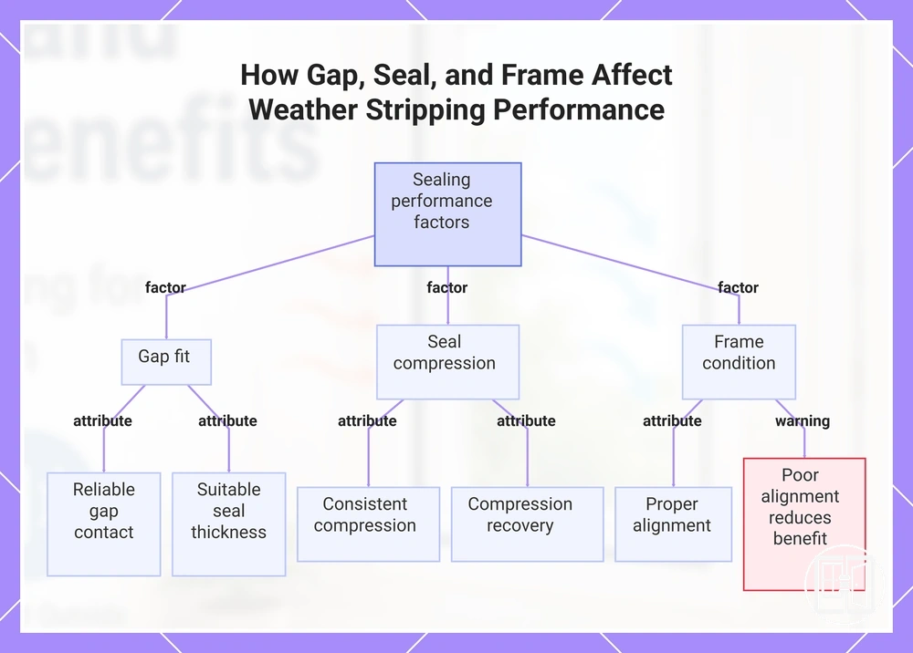 How Gap, Seal, and Frame Affect Weather Stripping Performance