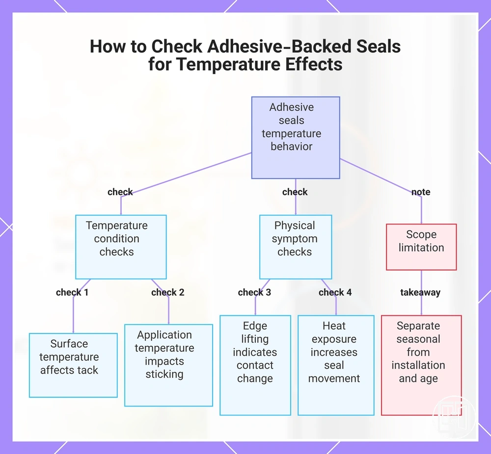 How to Check Adhesive-Backed Seals for Temperature Effects