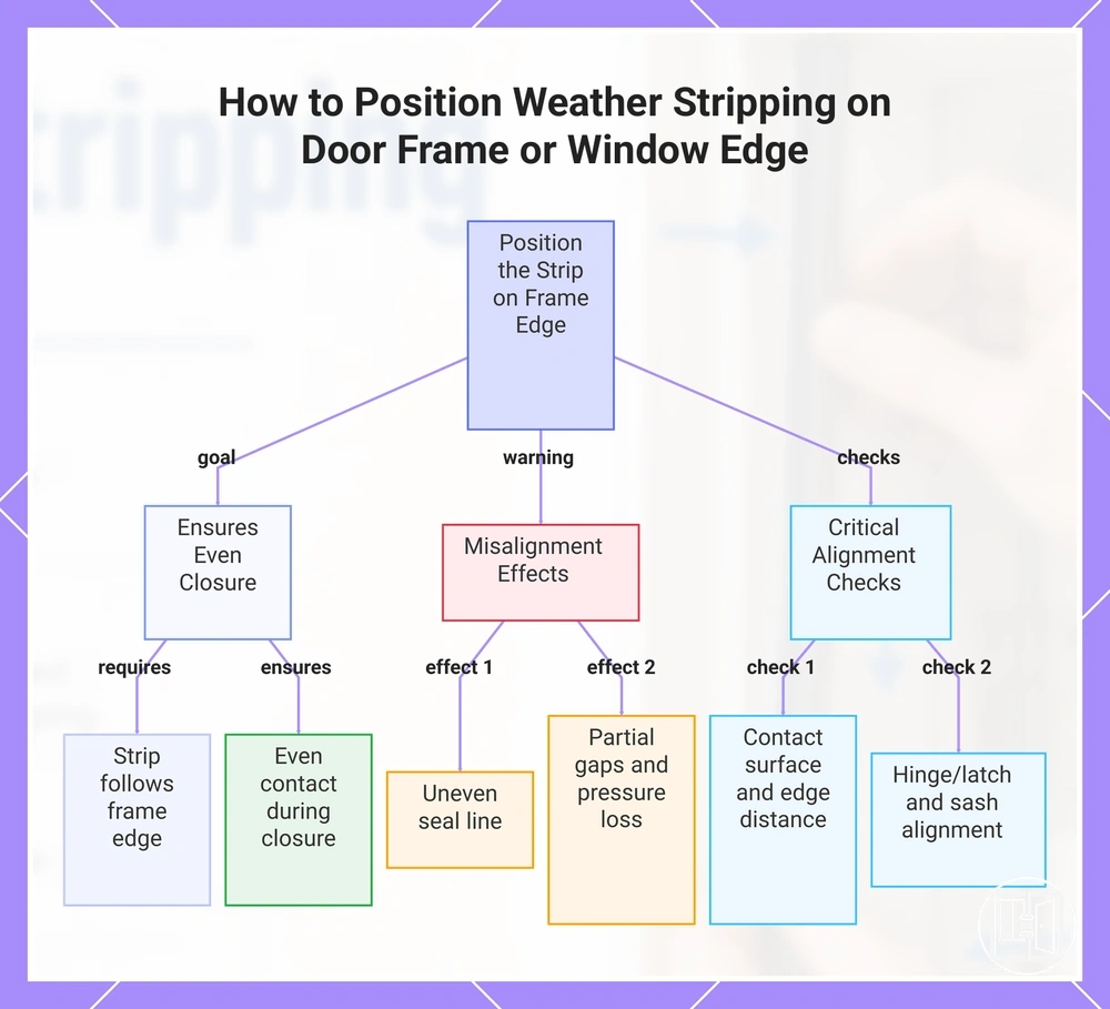 How to Position Weather Stripping on Door Frame or Window Edge