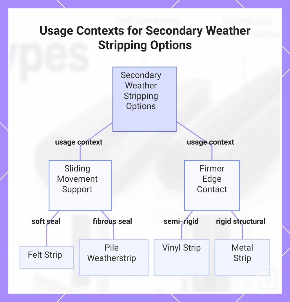 Usage Contexts for Secondary Weather Stripping Options
