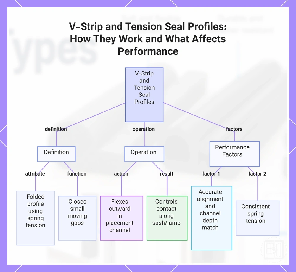 V-Strip and Tension Seal Profiles: How They Work and What Affects Performance