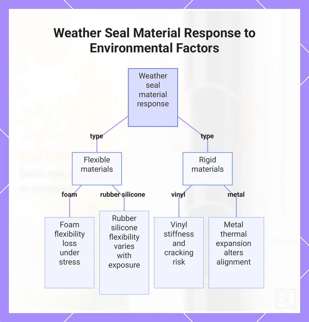 Weather Seal Material Response to Environmental Factors