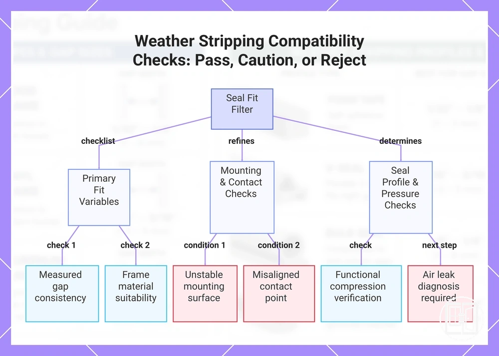 Weather Stripping Compatibility Checks: Pass, Caution, or Reject