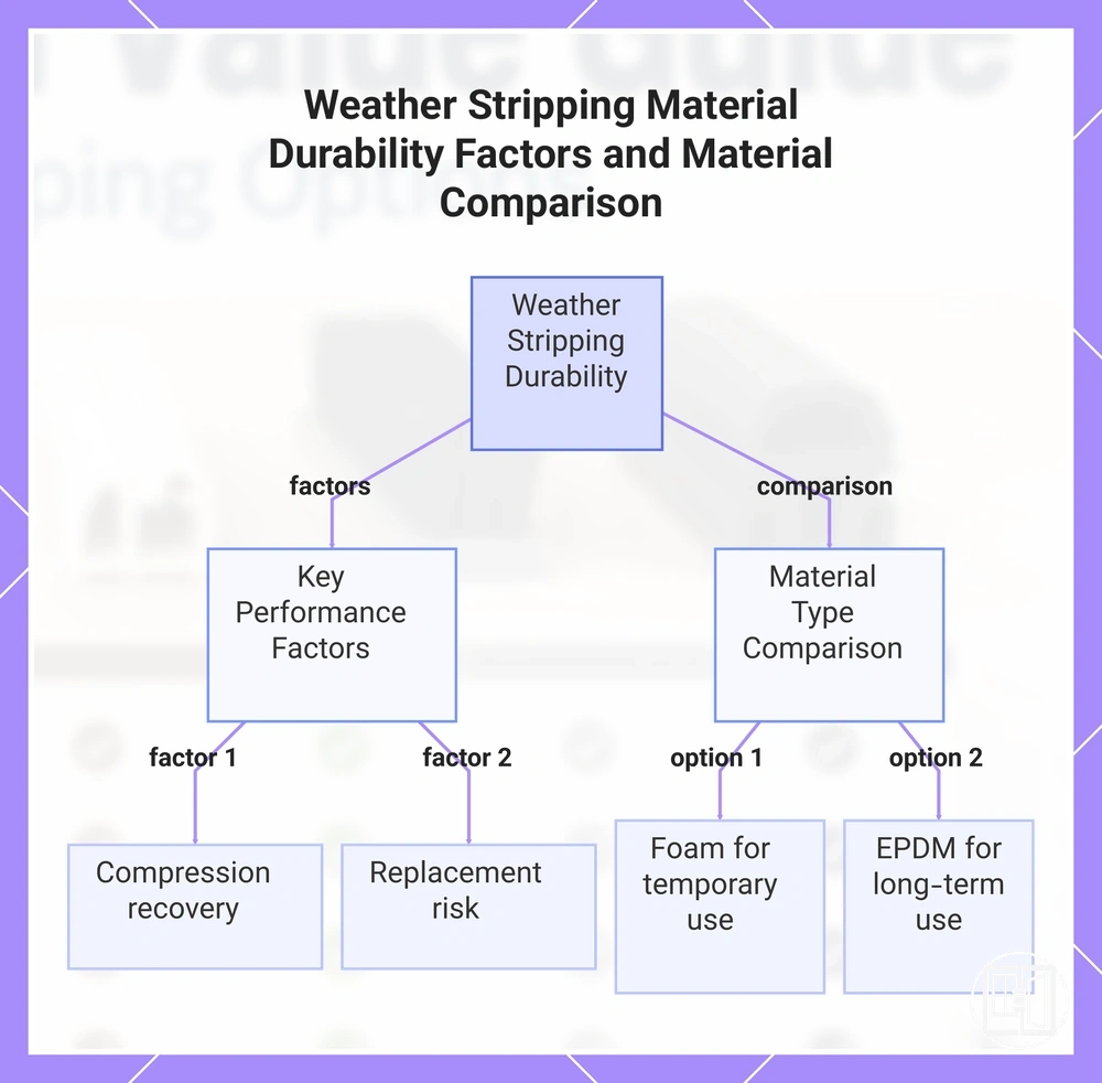 Weather Stripping Material Durability Factors and Material Comparison