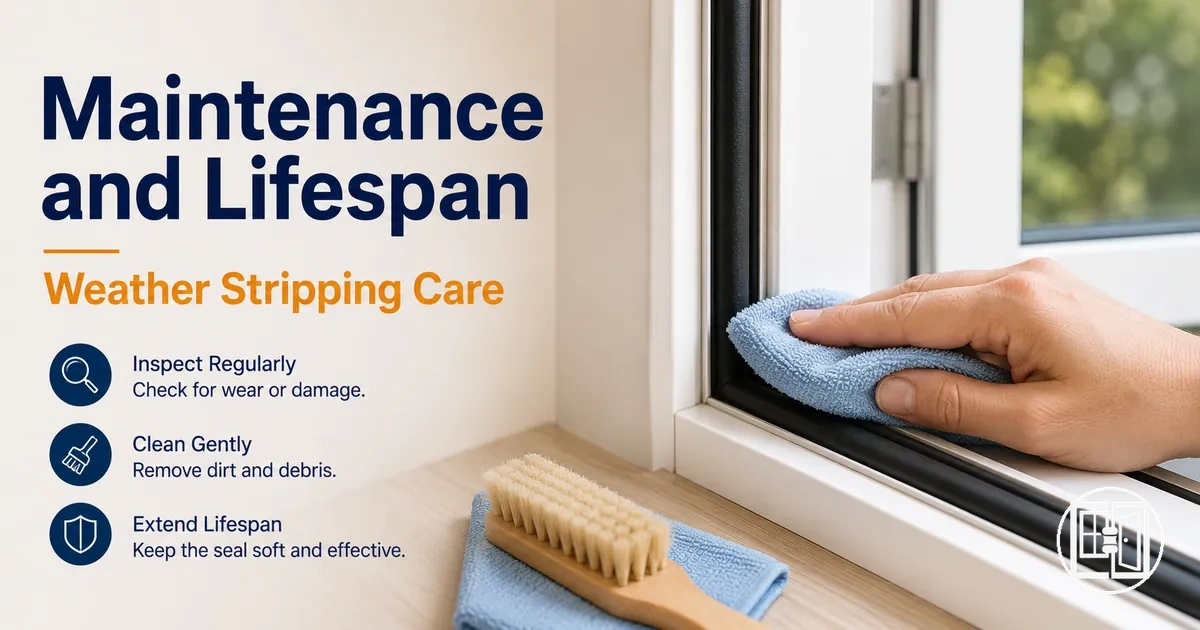 Maintaining window and door weather stripping for long lasting seal performance and durability
