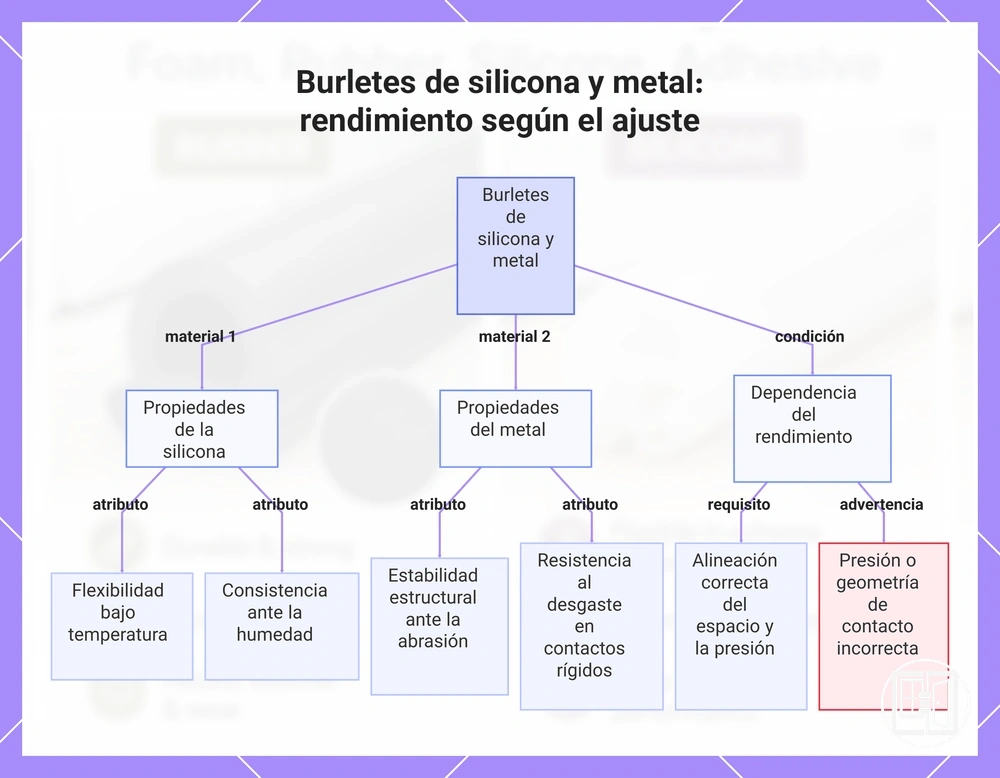 Burletes de silicona y metal: rendimiento según el ajuste