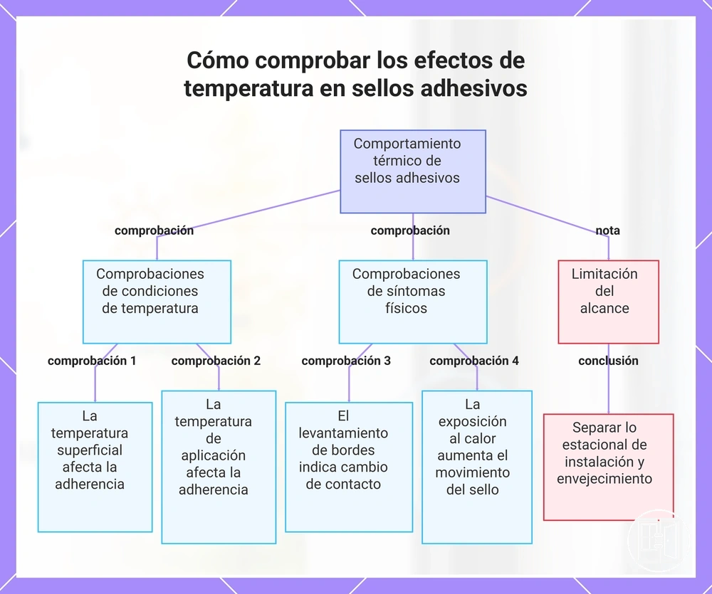 Cómo comprobar los efectos de temperatura en sellos adhesivos