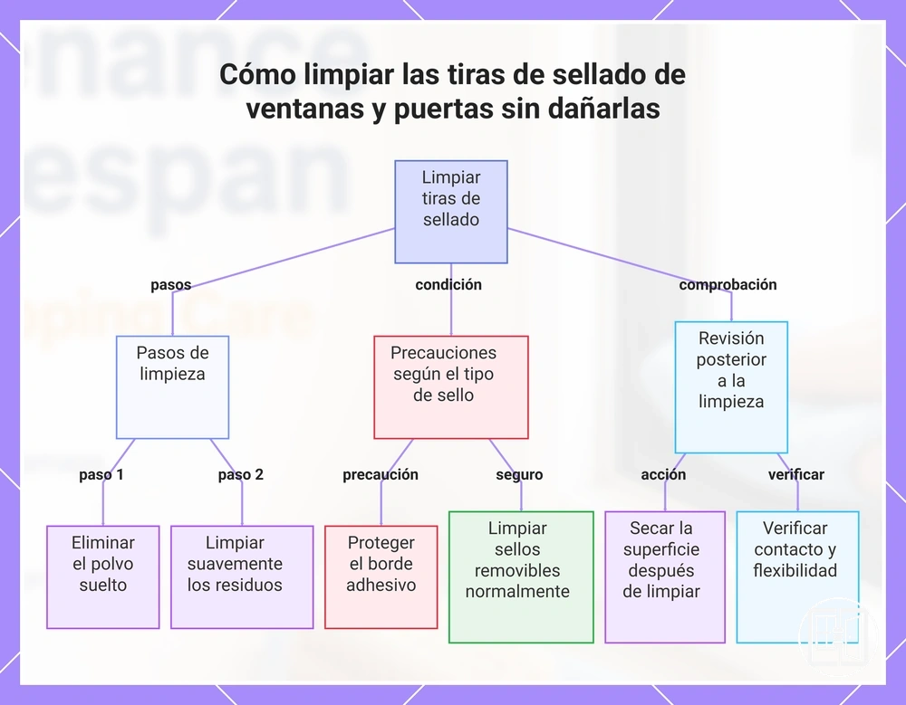 Cómo limpiar las tiras de sellado de ventanas y puertas sin dañarlas