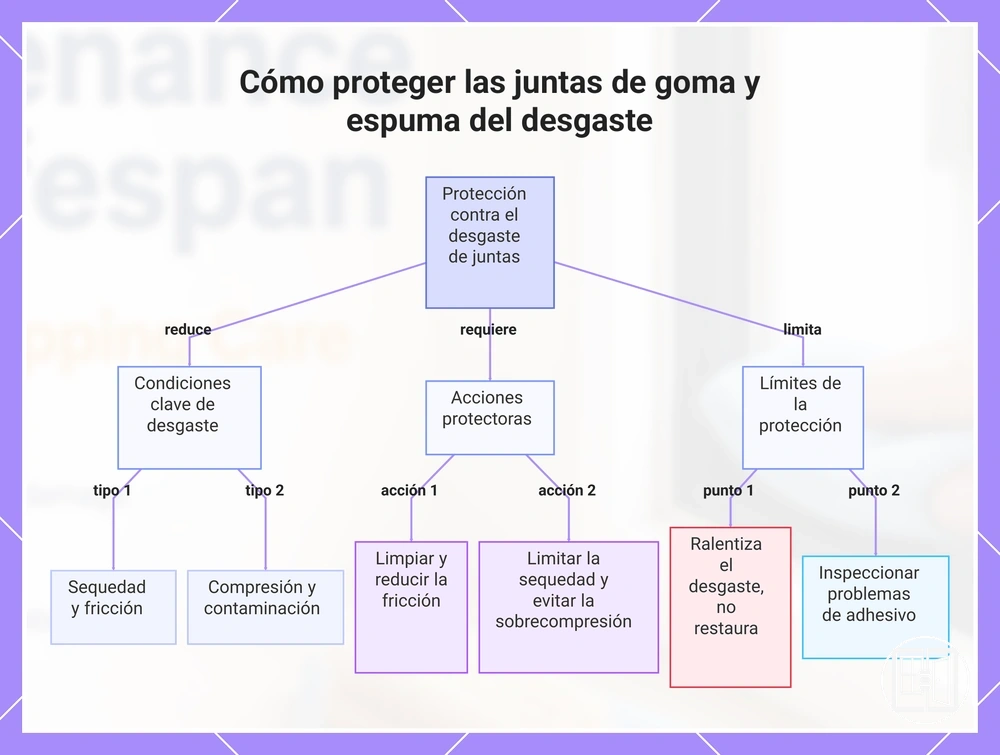Cómo proteger las juntas de goma y espuma del desgaste