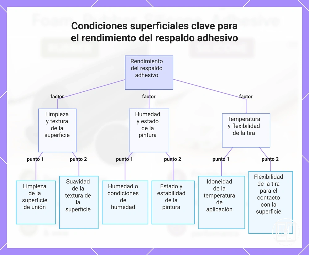 Condiciones superficiales clave para el rendimiento del respaldo adhesivo