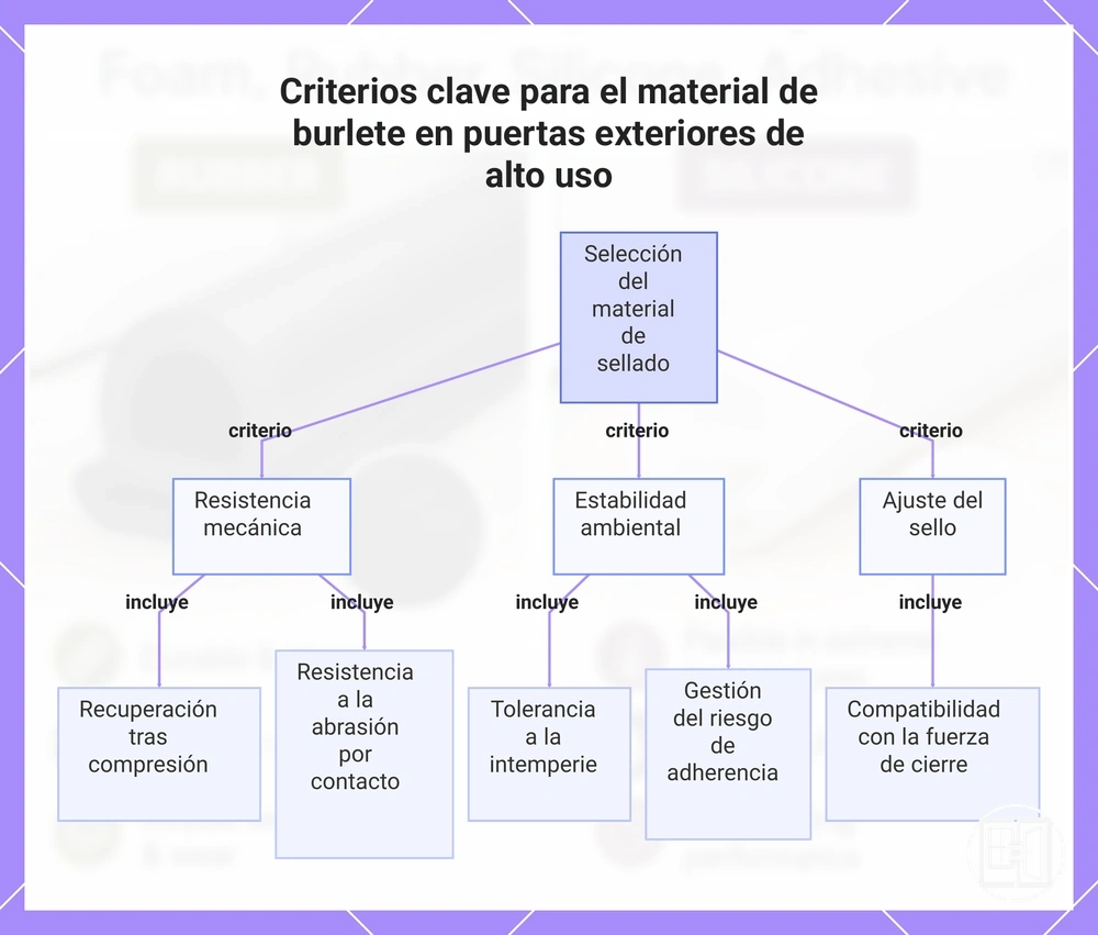 Criterios clave para el material de burlete en puertas exteriores de alto uso