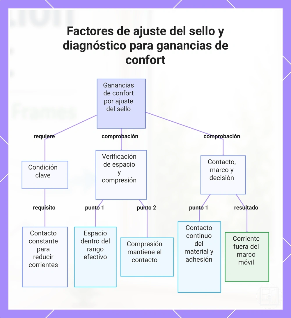 Factores de ajuste del sello y diagnóstico para ganancias de confort