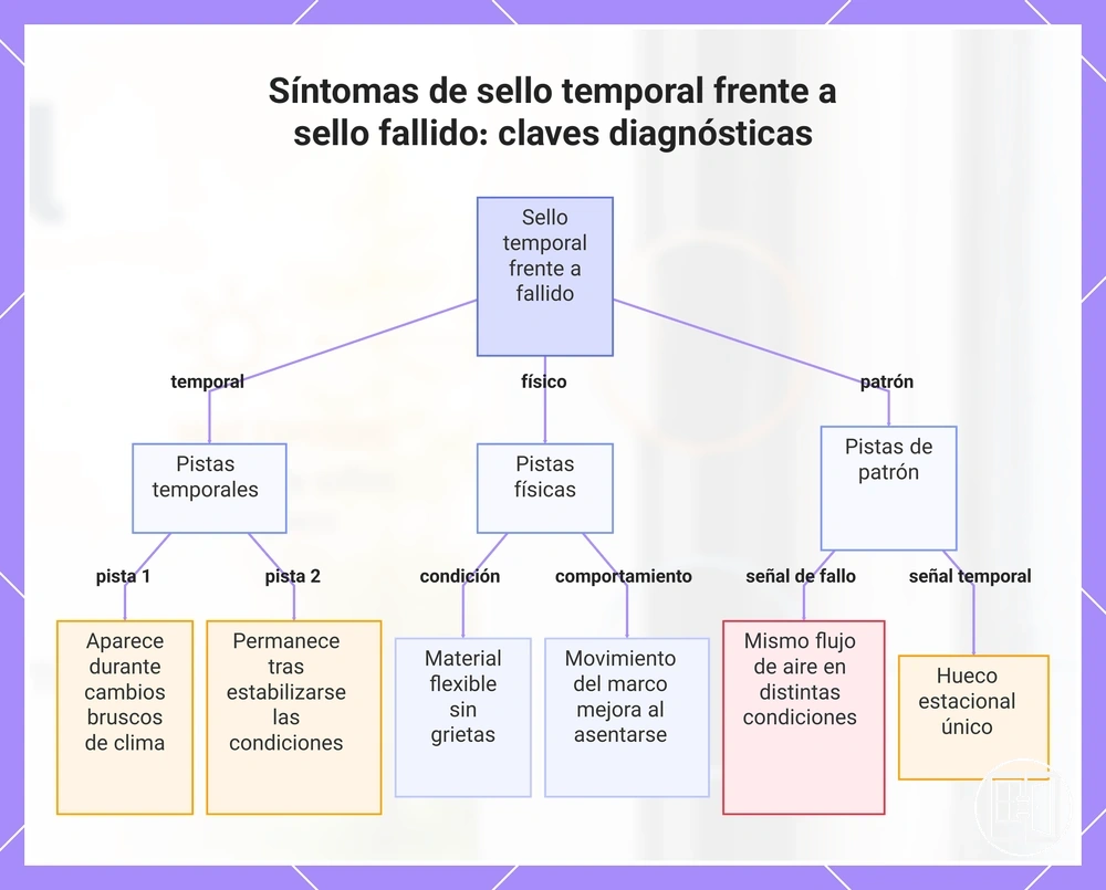 Síntomas de sello temporal frente a sello fallido: claves diagnósticas
