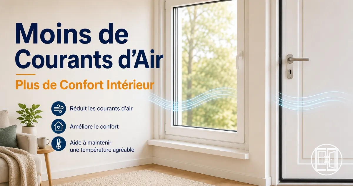 Amélioration du confort intérieur grâce à la réduction des courants d’air avec le calfeutrage