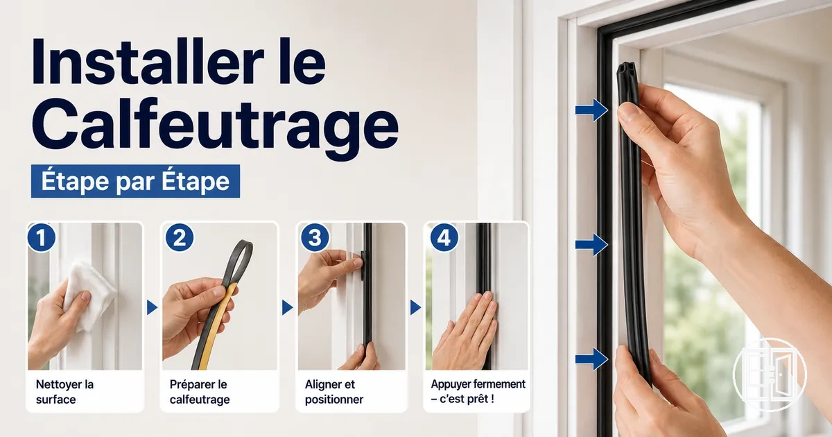 Installation étape par étape du calfeutrage sur cadre de porte et fenêtre