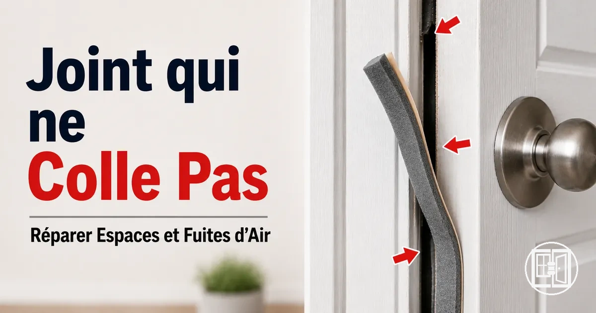 Défaillance d’adhérence du joint de calfeutrage causant des espaces et fuites d’air sur un cadre de porte