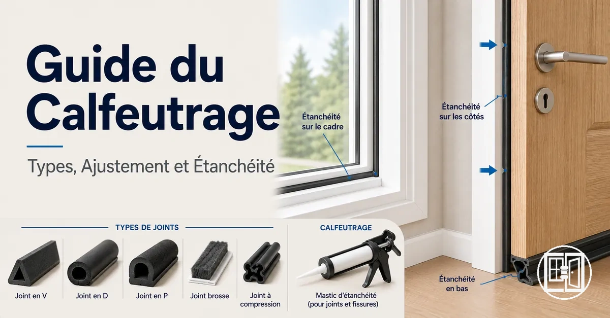 Vue d’ensemble du calfeutrage des fenêtres et portes avec types et bases d’étanchéité sur cadres