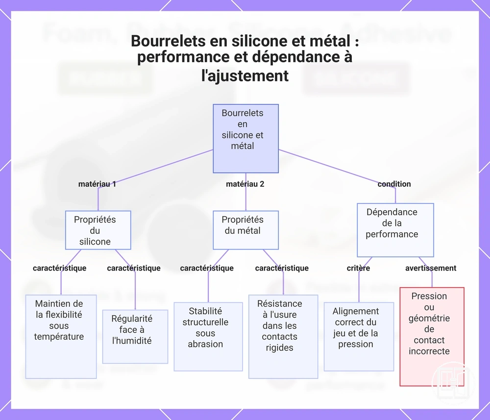 Bourrelets en silicone et métal : performance et dépendance à l'ajustement