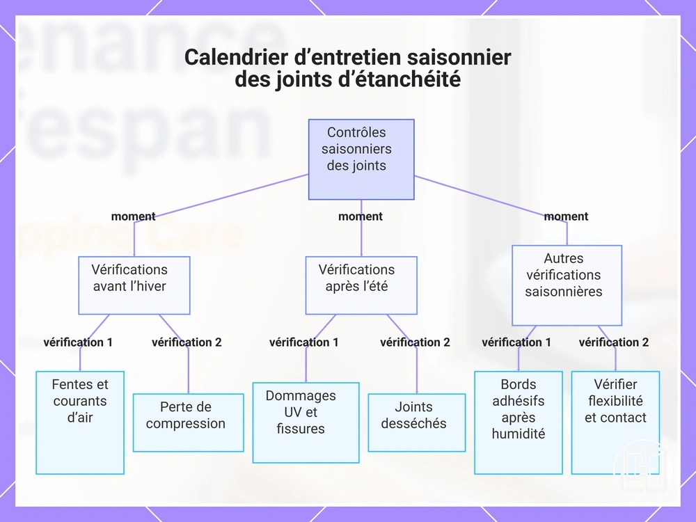 Calendrier d’entretien saisonnier des joints d’étanchéité