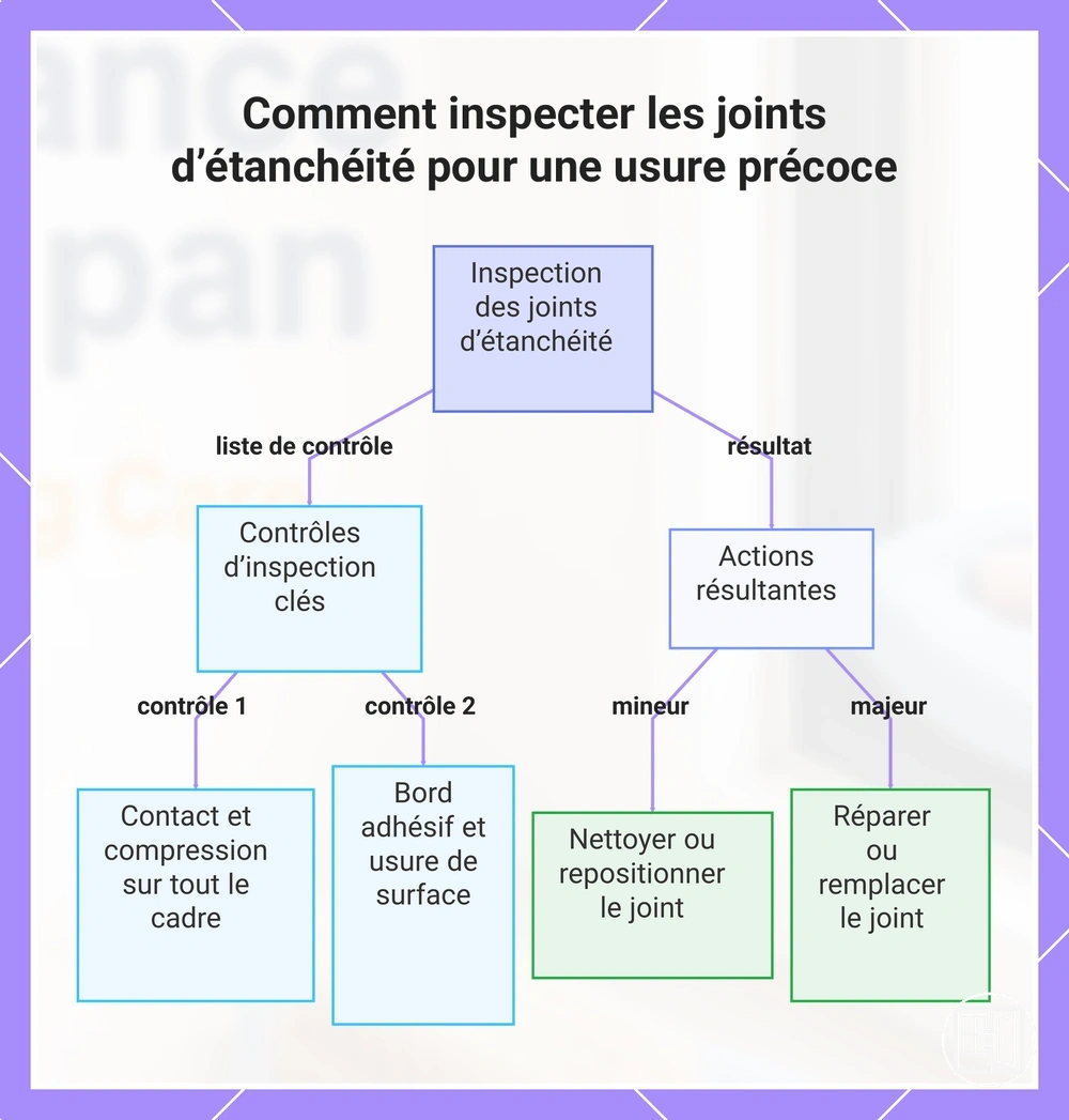 Comment inspecter les joints d’étanchéité pour une usure précoce