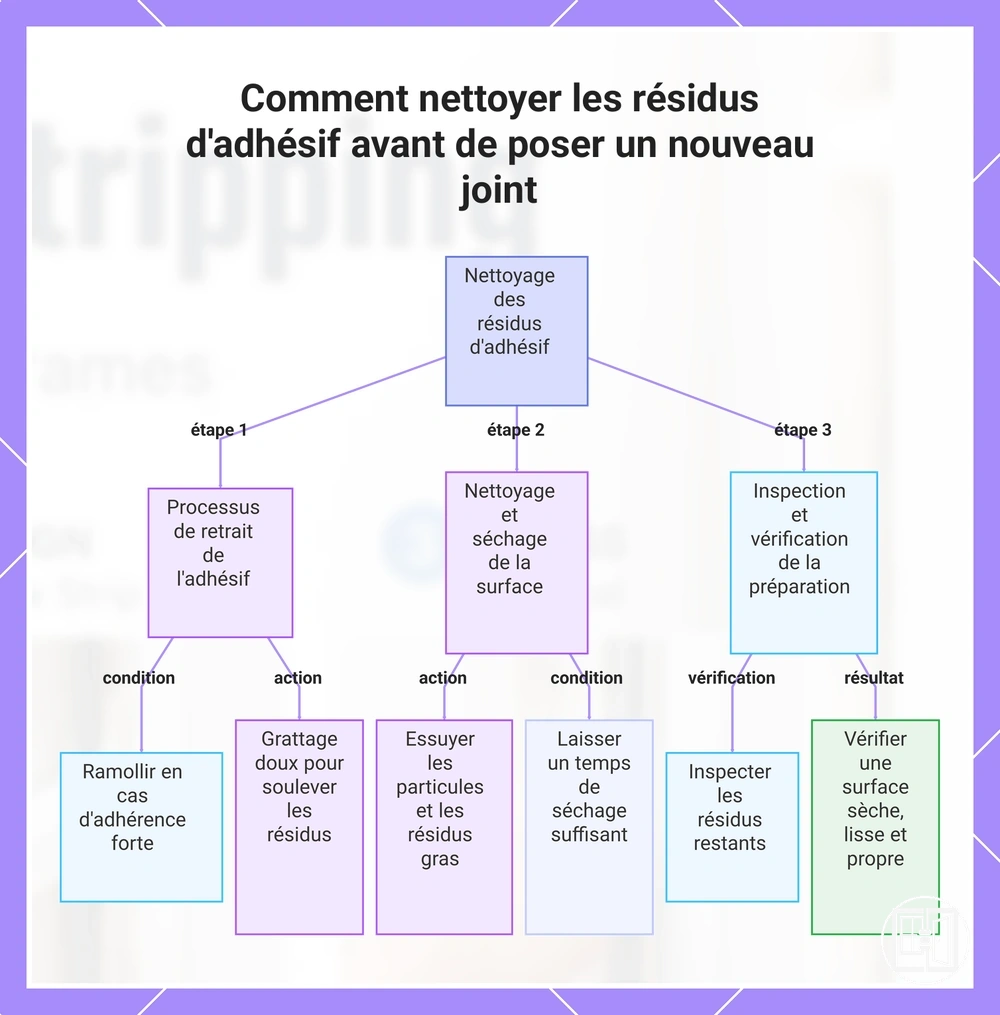 Comment nettoyer les résidus d'adhésif avant de poser un nouveau joint