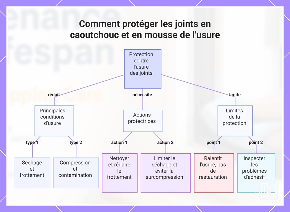 Comment protéger les joints en caoutchouc et en mousse de l'usure
