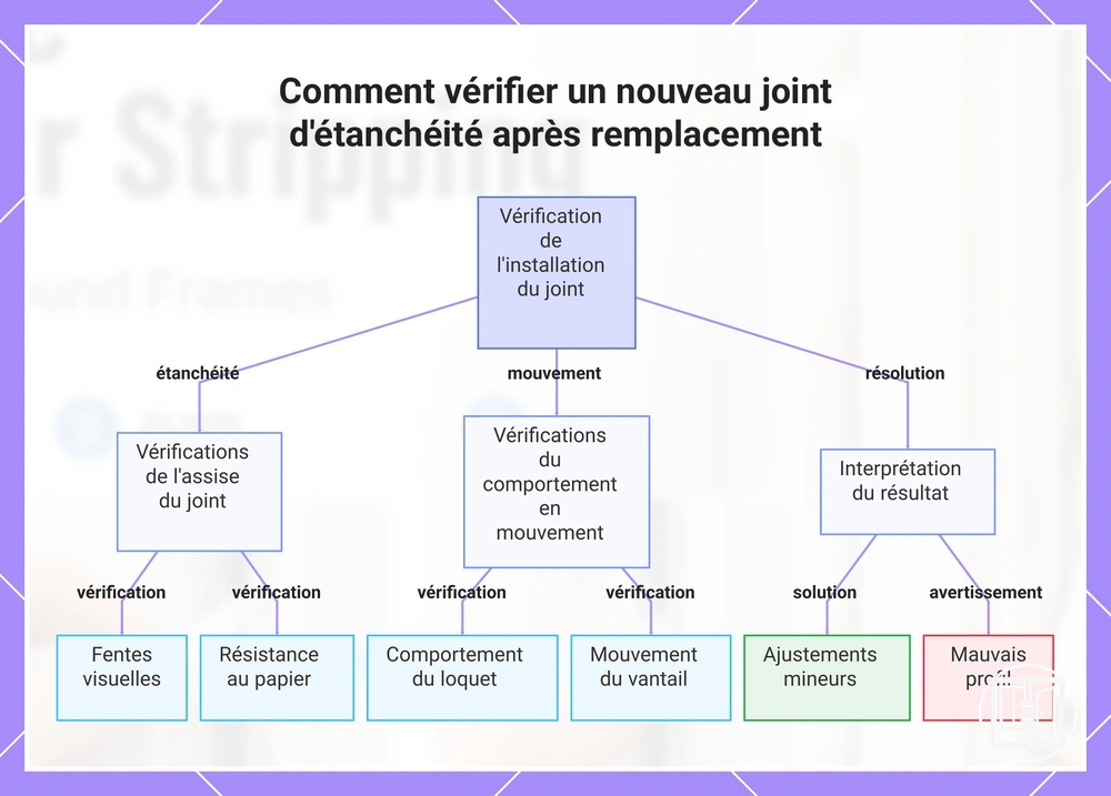 Comment vérifier un nouveau joint d'étanchéité après remplacement