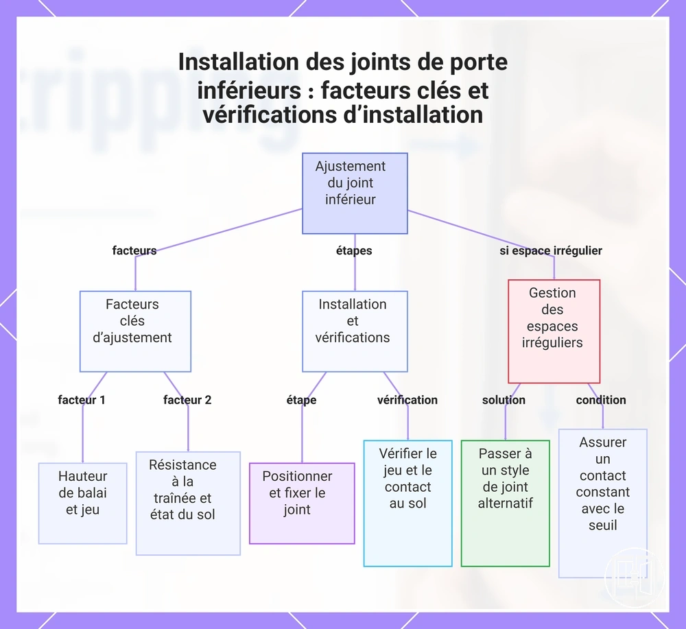 Installation des joints de porte inférieurs : facteurs clés et vérifications d’installation